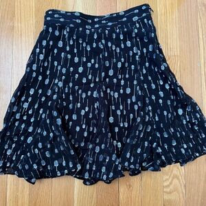 The Kooples Black Skirt with Silver Accents